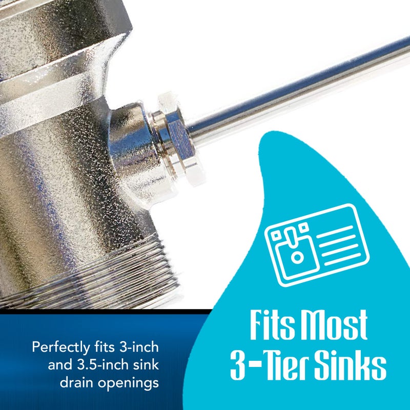 STEADYKLEEN - Rotary Twist Drain Handle for Commercial Sink, Controls Drain Stopper, Replaces Old Handles - Image 5